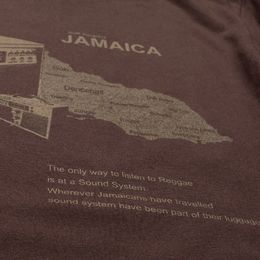 Tričko Radio Jam Nuff Respect Jamaica | hnědé