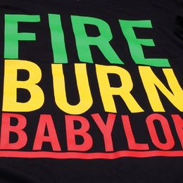 rasta tričko Fire Burn Babylon