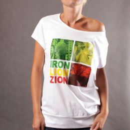 Dámské tričko - Iron Lion Zion - bílé
